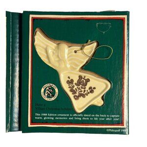 VTG Pfaltzgraff Stoneware Angel Ornament 1988 Season’s Greetings Christmas Decor